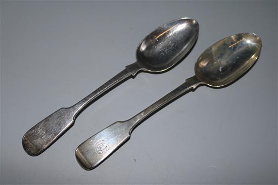 A pair of Vicotrian silver tablespoons